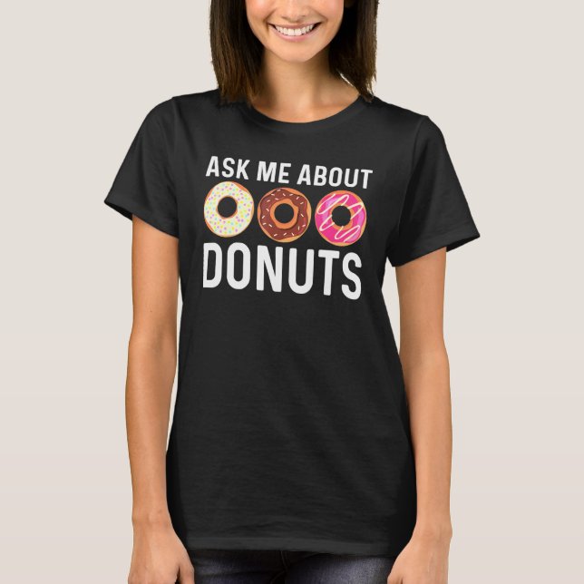 Cool Doughnut Art For Men Women Sugar Glazed Choco T-Shirt (Front)