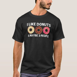 Cool Doughnut Art For Men Women Sugar Glazed Choco T-Shirt