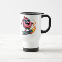 Cool Doughnut on Fire Mug