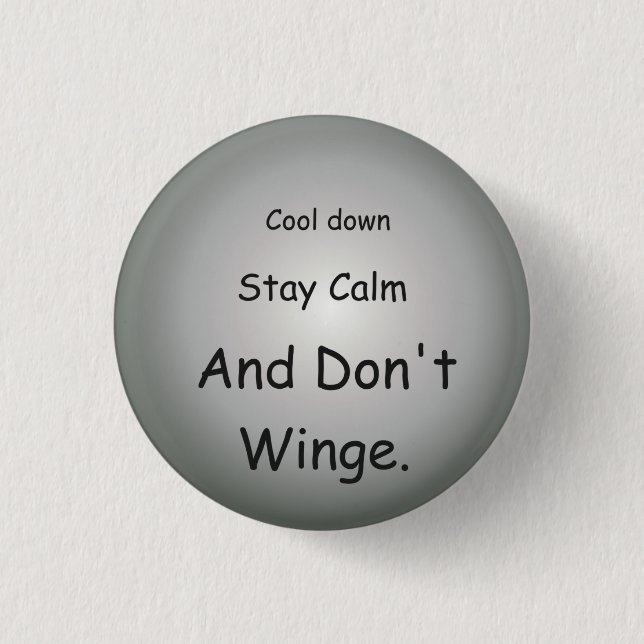 "Cool Down Stay Calm" > Positive Message Buttons (Front)