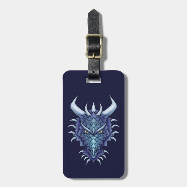 Cool Dragon Fantasy DND Roleplaying Nerdy Luggage Tag (Front Vertical)