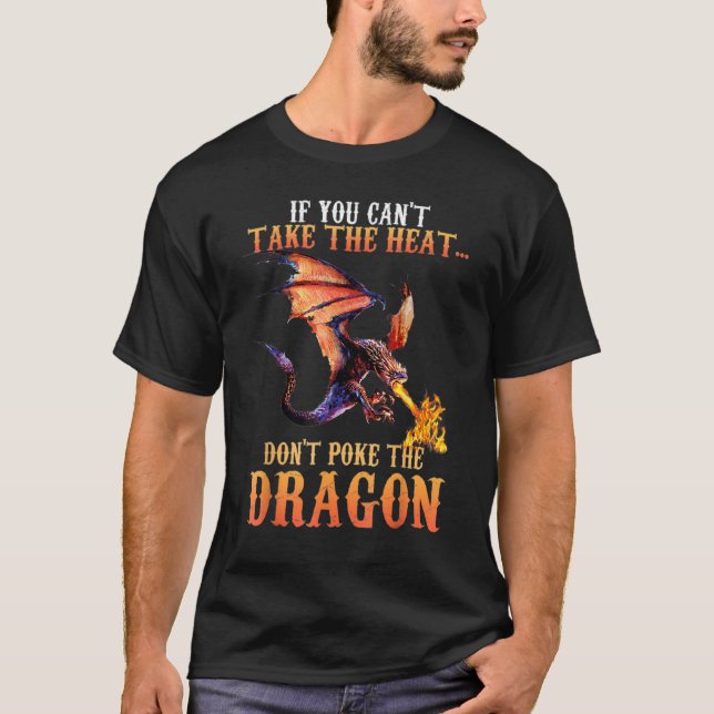Cool Dragon Flame-Spewing Flying Mythical.Creature T-Shirt (Front)