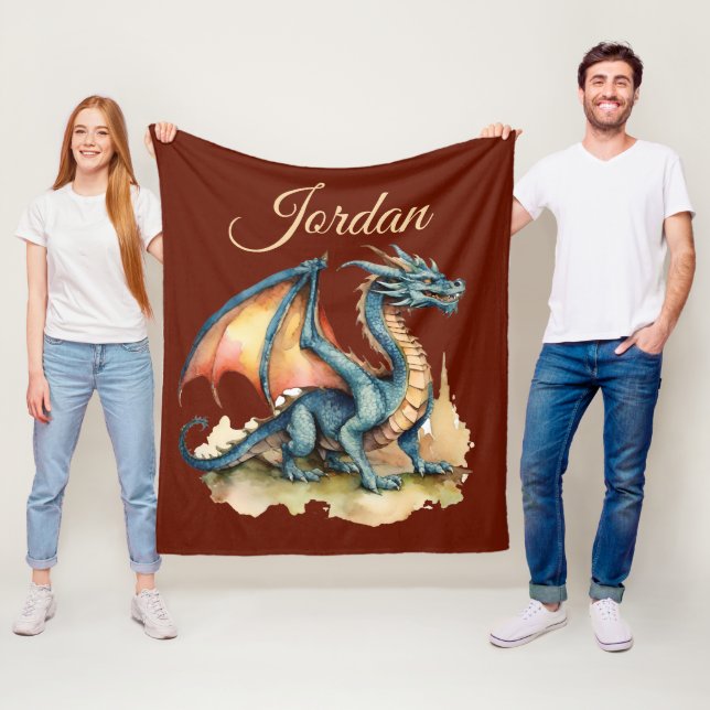 Cool Dragon Fleece Blanket (In Situ)