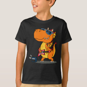 Cool dragon playing guitar T-Shirt