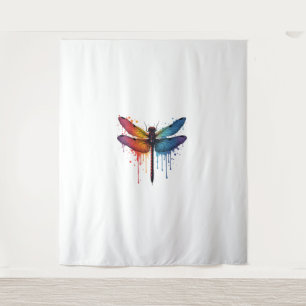 Cool Dragonfly on colourful painted Dragonfly Tapestry