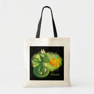 cool dragons add name kids Tote Bag