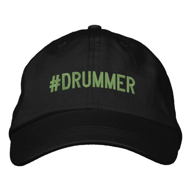 Cool #DRUMMER drumming hat Drummer Ball Cap (Front)