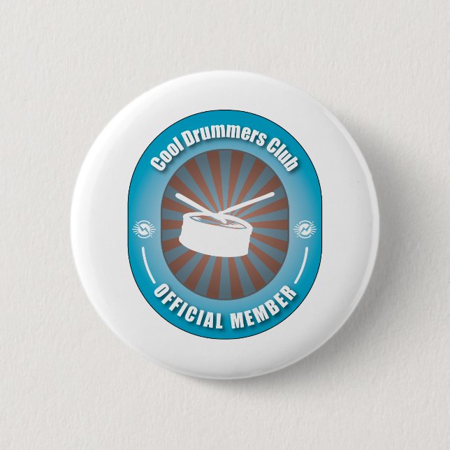 Cool Drummers Club 2 Inch Round Button (Front)