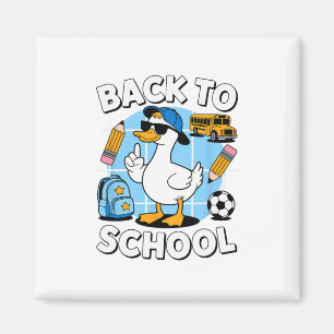 Cool Duck Back To School Shirt Funny Kids First Da Magnet