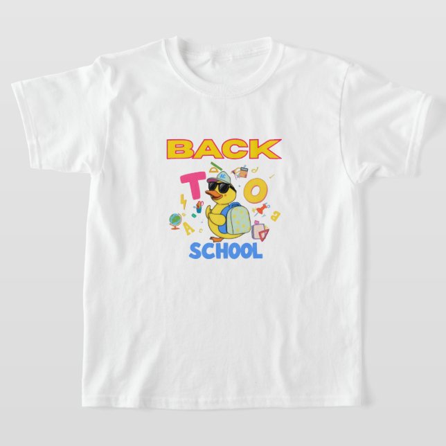 Cool Duck Back to School T-Shirt  (Laydown)