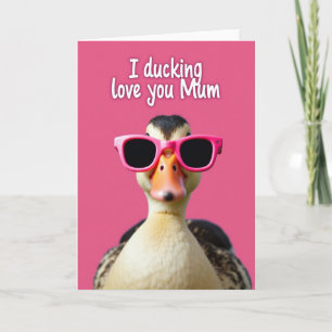 Cool Duck Sunglasses Portrait Card