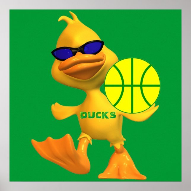Cool Ducks Basketball Poster (Front)