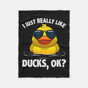 Cool Ducks For Men Women Duck Lovers Owner Duck Hu Fleece Blanket