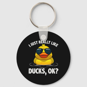 Cool Ducks For Men Women Duck Lovers Owner Duck Hu Keychain