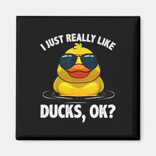 Cool Ducks For Men Women Duck Lovers Owner Duck Hu Magnet