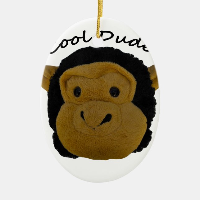 Cool Dude Ceramic Ornament (Front)
