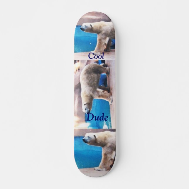 Cool Dude Polar Bear Boar Skateboard (Front)