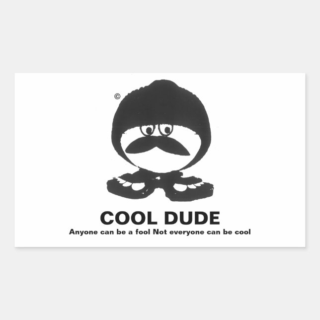 cool dude sticker (Front)