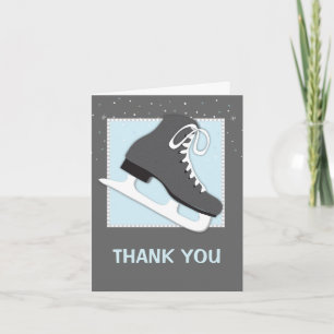 Cool Dudes Ice Skating Thank You Notecard