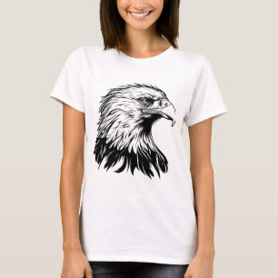 Cool Eagle Drawing T-Shirt – Artistic & Fierce Gra