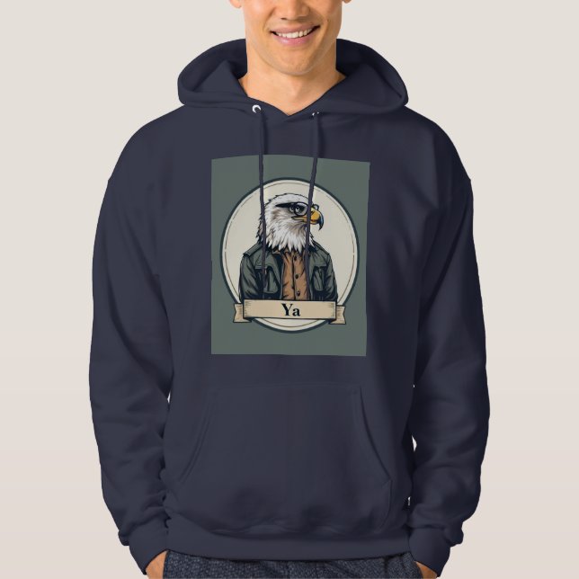 "Cool Eagle Graphic Hoodie - 'Ya' Streetwear Style (Front)