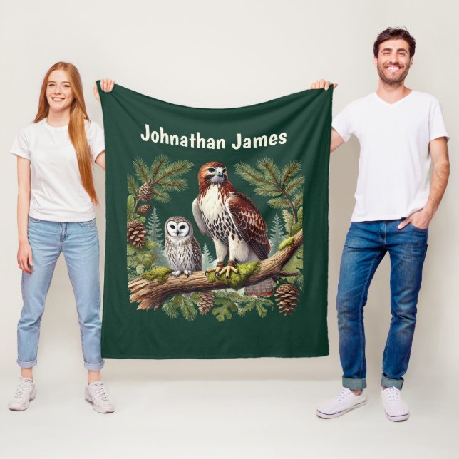 Cool eagle lovers add name  fleece blanket (In Situ)