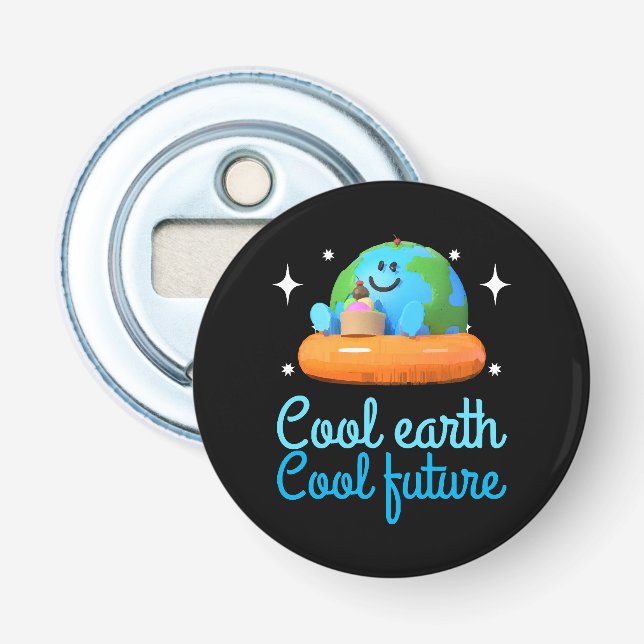 Cool earth, Cool future - Earth Bottle Opener (Front)