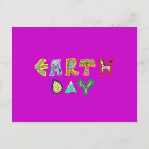 Cool Earth Day Custom Invitation Purple Violet