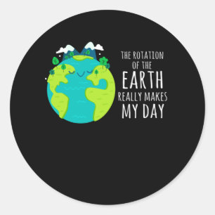 Cool Earth Day Funny Planet Humour Environmental Classic Round Sticker