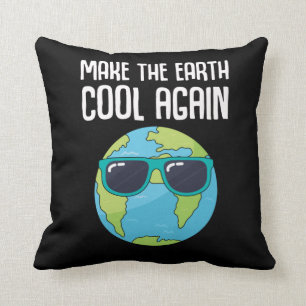 Cool Earth Day Planet Save Environment Throw Pillow