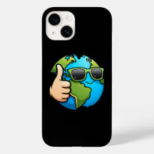 Cool Earth Emoji iPhone 14 Case Eco Vibes Gift