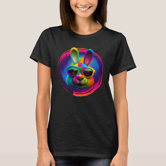 Cool Easter Bunny Happy Easter Rabbit Easter Frien T-Shirt (Front)