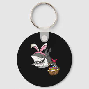 Cool Easter Shark Easter Sket Bunny Ears Happy Eas Keychain