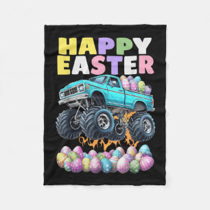 Cool Easter Shirts Boys Monster Truck Happy Tee Fleece Blanket