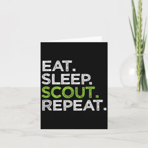Cool Eat Sleep Scout Repeat Cub Love Scouting Card