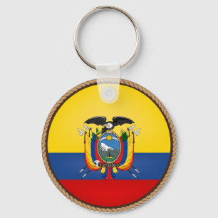 Cool Ecuador Flag Seal Keychain