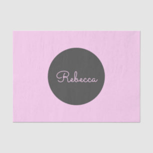 Cool Editable Pink Retro-Modern Script Design Tissue Paper