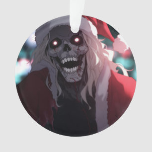 Cool Effrayant Crâne Déplaisant Père Noël Noël Noë