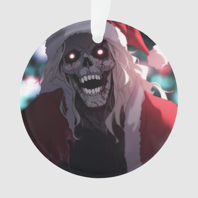 Cool Effrayant Crâne Déplaisant Père Noël Noël Noë (devant)