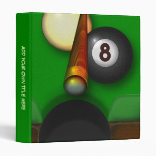 Cool Eight Ball Pool and Billiards Binder
