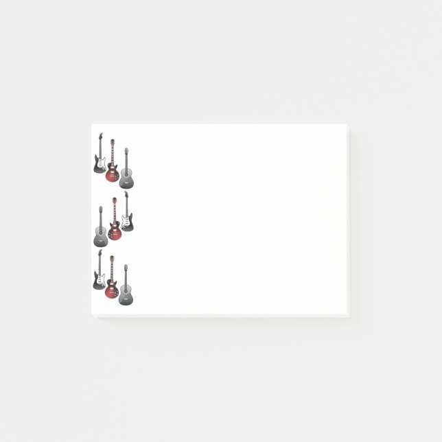 Cool Electric Guitars for Music Lovers Gift Post-it Notes (Front)