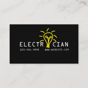 Cool Electrician Electric Construction Business Business Card