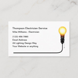 Cool Électricien modifiable Carte de visite Modèle