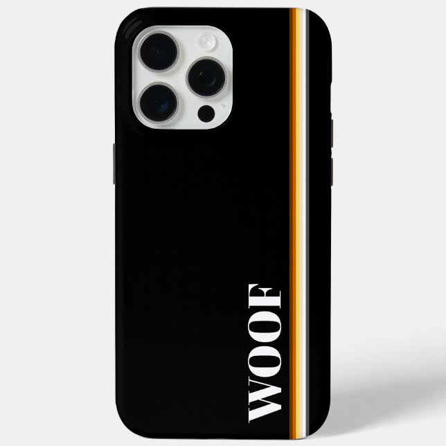 Cool Elegant Gay Bears Pride Flag Woof Case-Mate iPhone Case (Back)