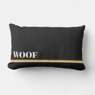Cool Elegant Gay Bears Pride Flag Woof Lumbar Pillow