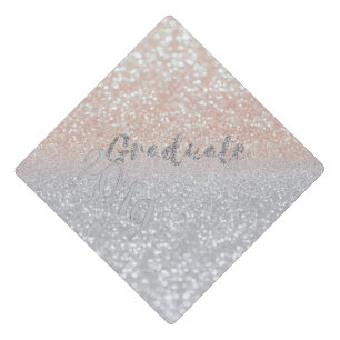 Cool Elegant Glitter Bokeh Graduate 2019 Graduation Cap Topper