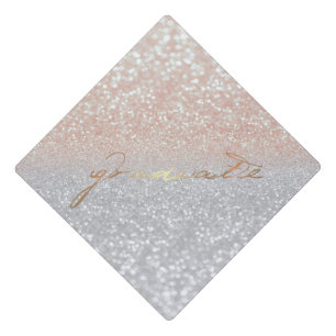 Cool Elegant Glitter Bokeh Graduate Graduation Cap Topper