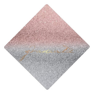 Cool Elegant Glitter Graduate Graduation Cap Topper