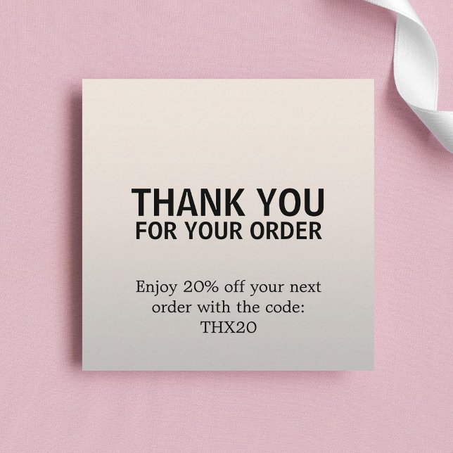 Cool Élégant Gras Coupon Carte de remerciements Ar (Créateur téléchargé)
