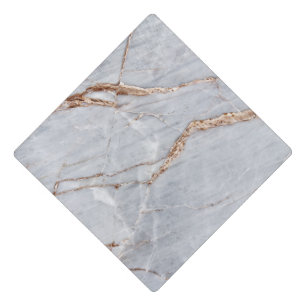 Cool Elegant Marble tone Gold Graduation Cap Topper